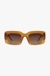 Ida Crystal Orange Brown Sunglasses