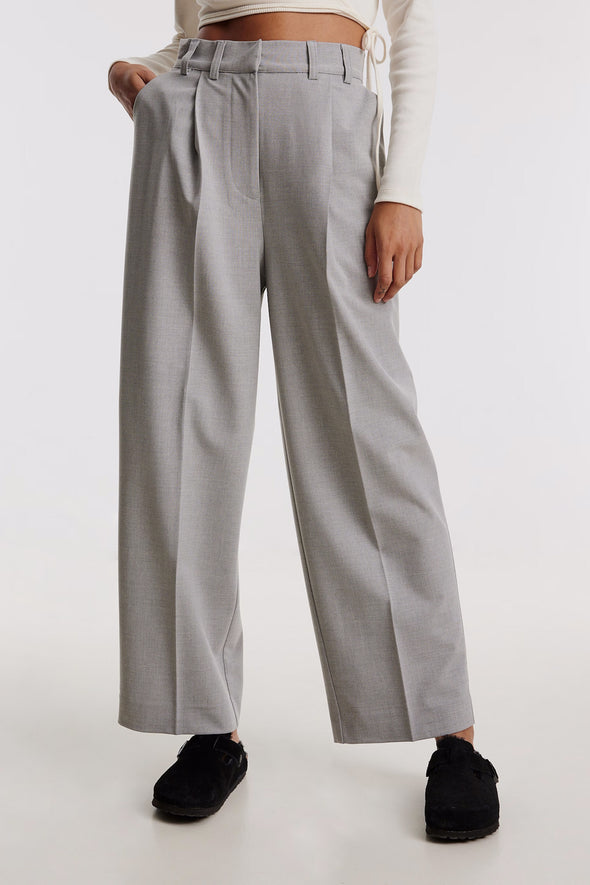 Kaj Trousers Grey Melange