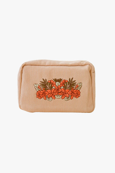 Corduroy Makeup Bag White Sand