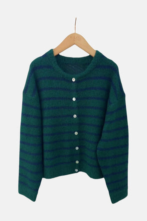 Manon Cardigan Green/Navy