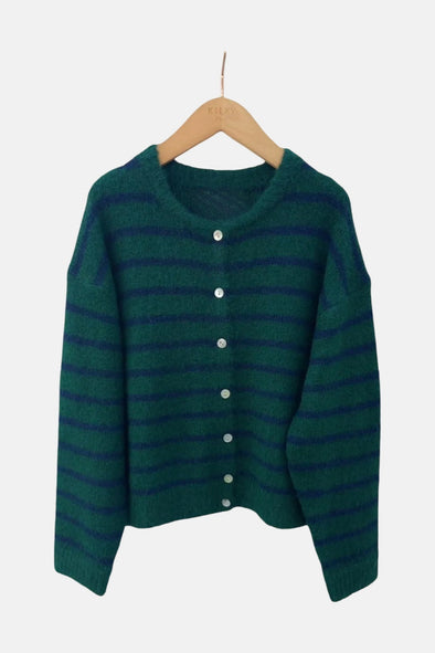 Manon Cardigan Green/Navy