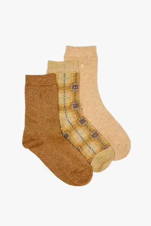 Tartan Fantasy & Golden Glitter Socks