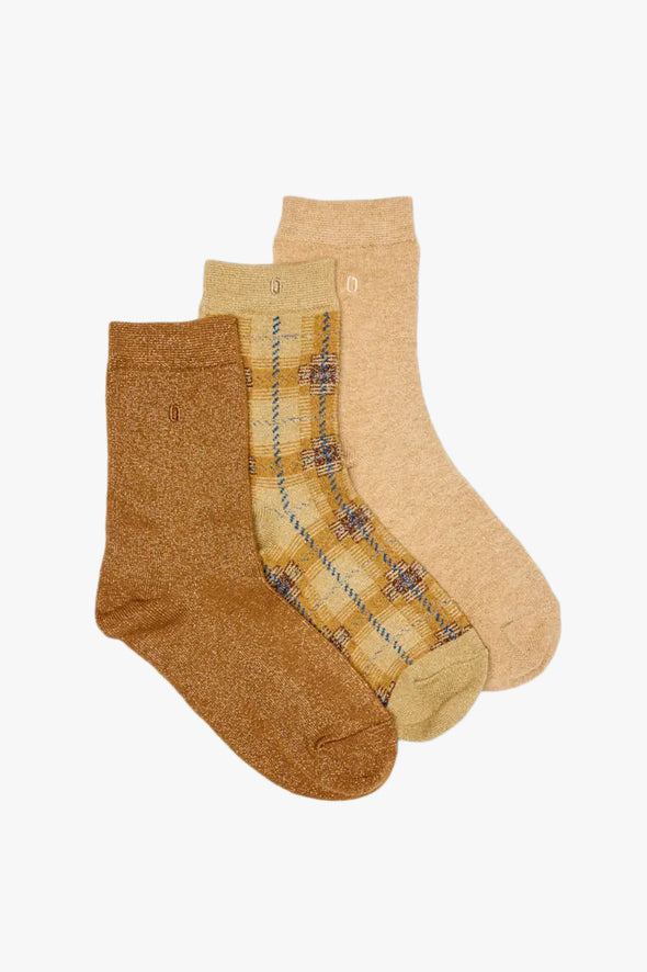 Tartan Fantasy & Golden Glitter Socks