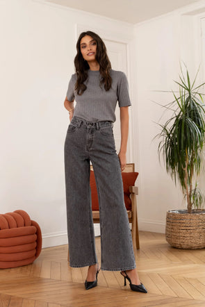 Capucine Wide Denim Grey