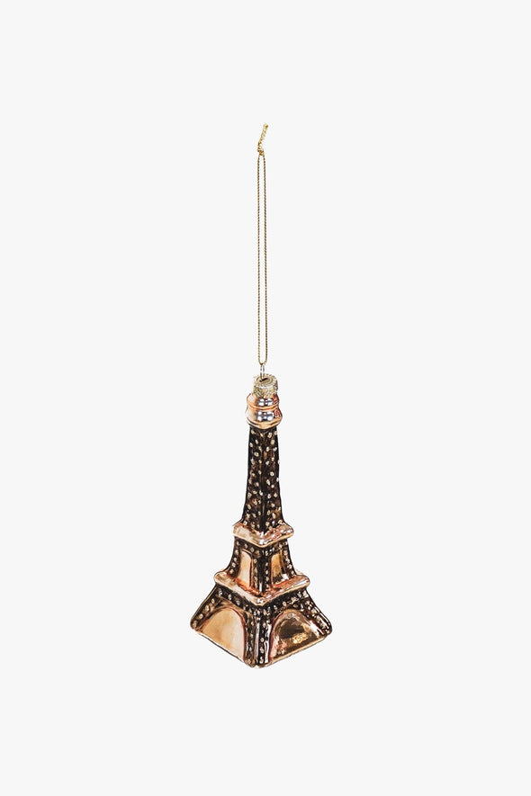 Xmas Hanger Glass Eiffel Tower