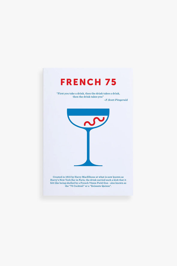 French 75 Cocktail Greeting Card