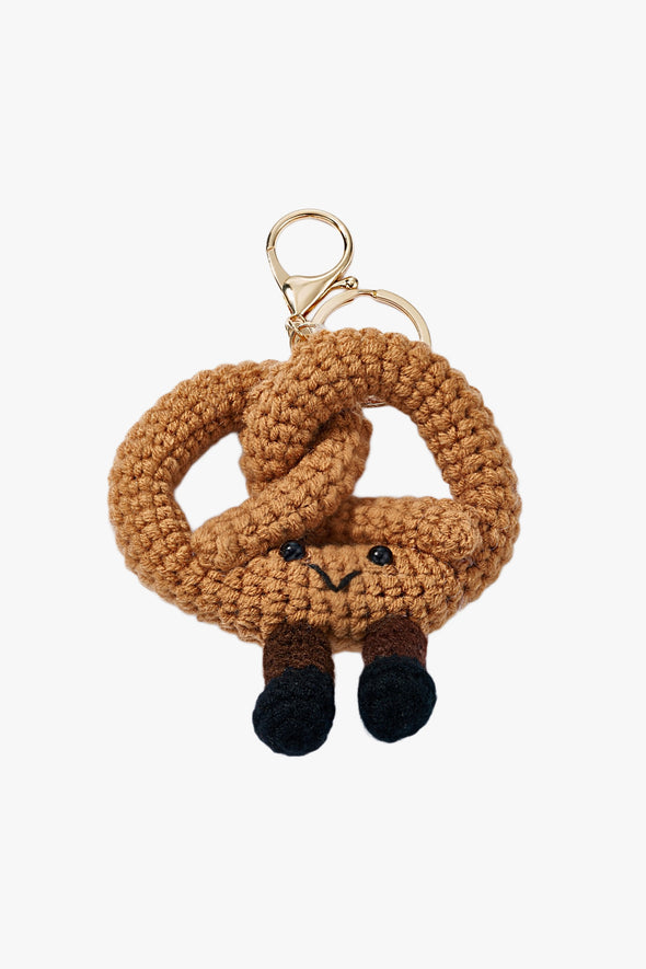 Crochet Pretzel Bag Charm/Keychain
