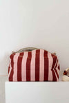Vic Pouch Stripes Brick/Chamallow