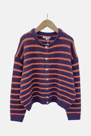 Manon Cardigan Violet/Orange