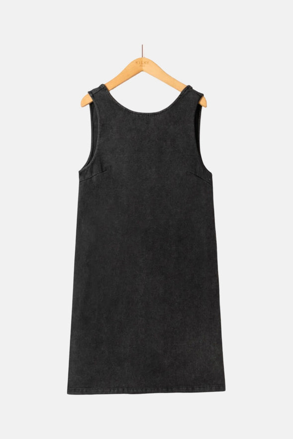 Castille Denim Sundress Black