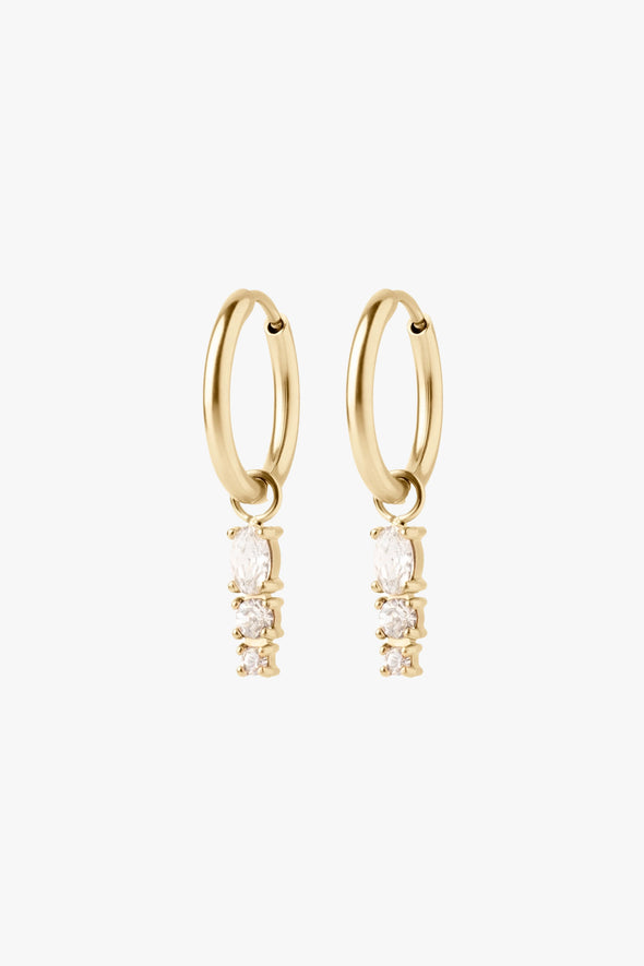 Cherished Gaze Earrings Khaki Gold