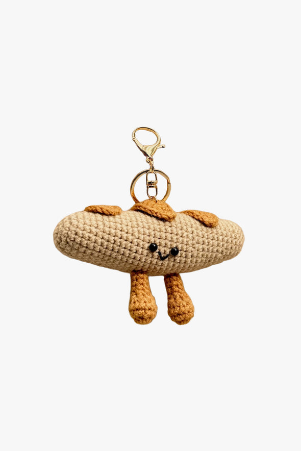 Crochet Baguette Bag Charm/ Keychain