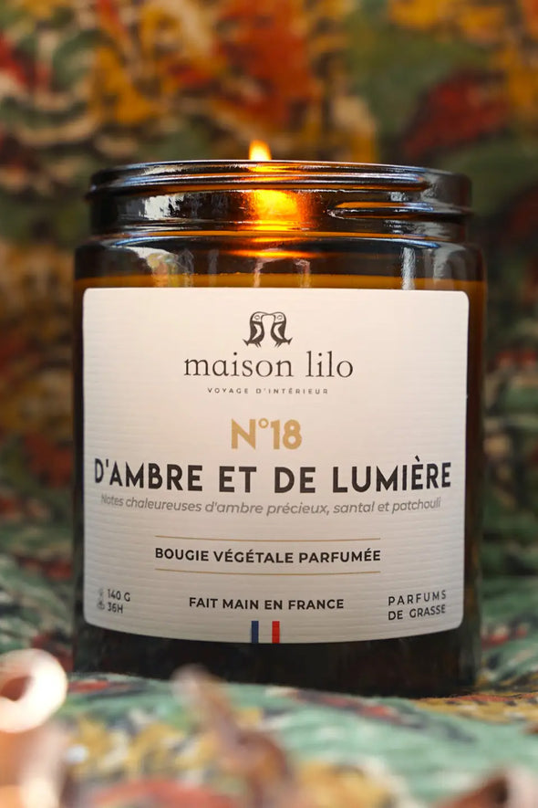 Amber and Light Vegetable Scented Candle No. 18