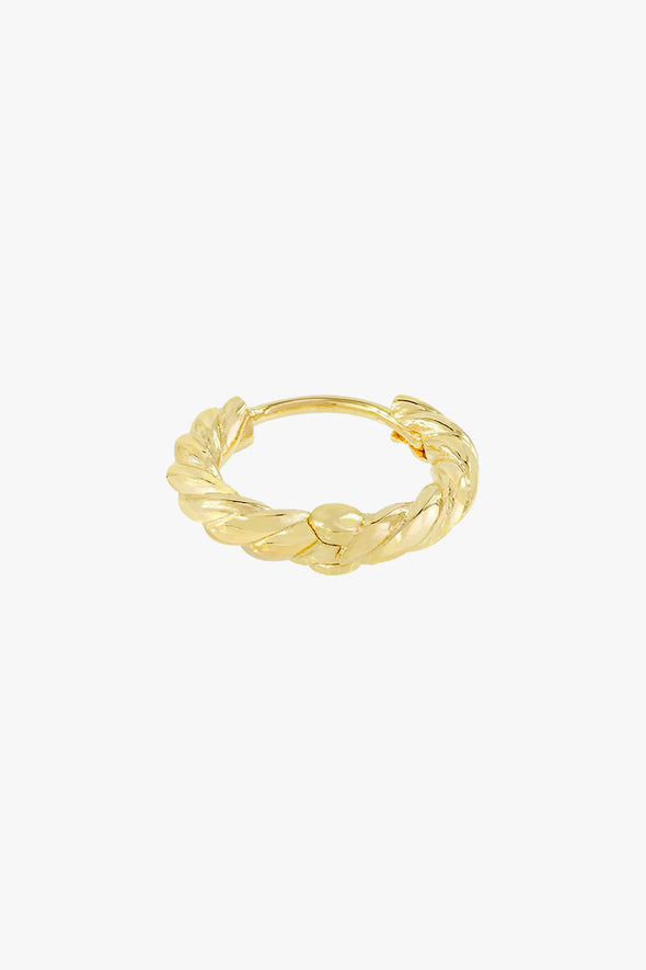 Twisted Croissant Hoop Earring Goldplated