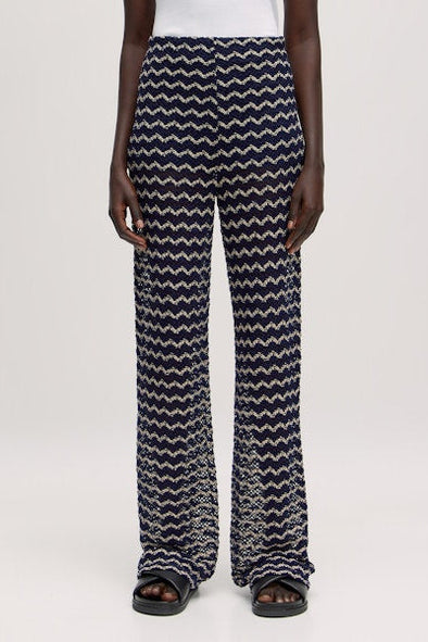 Finn Trousers Black/Cream Stripes
