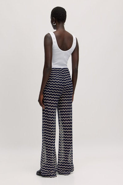 Finn Trousers Black/Cream Stripes