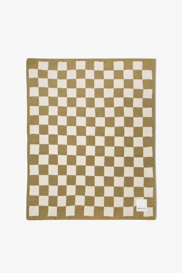 The Teddy Throw Khaki Check