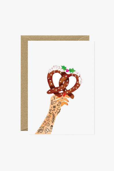Christmas Bretzel Greeting Card