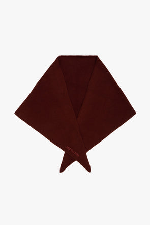 Merino Wool Triangle Scarf Dark Walnut