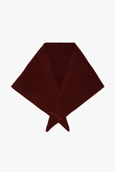 Merino Wool Triangle Scarf Dark Walnut