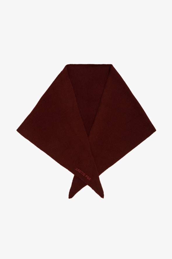 Merino Wool Triangle Scarf Dark Walnut