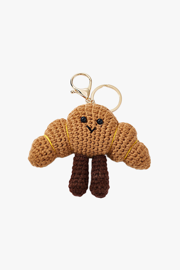 Crochet Croissant Bag Charm/Keychain