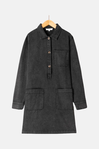 Gracie Denim Dress Black