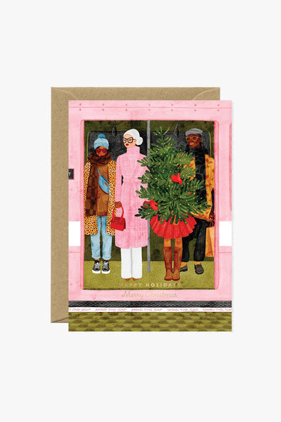 Christmas Metro Greeting Card