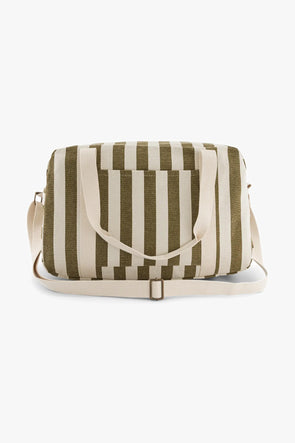 Raphael Weekend Bag Stripes Olive/Greige