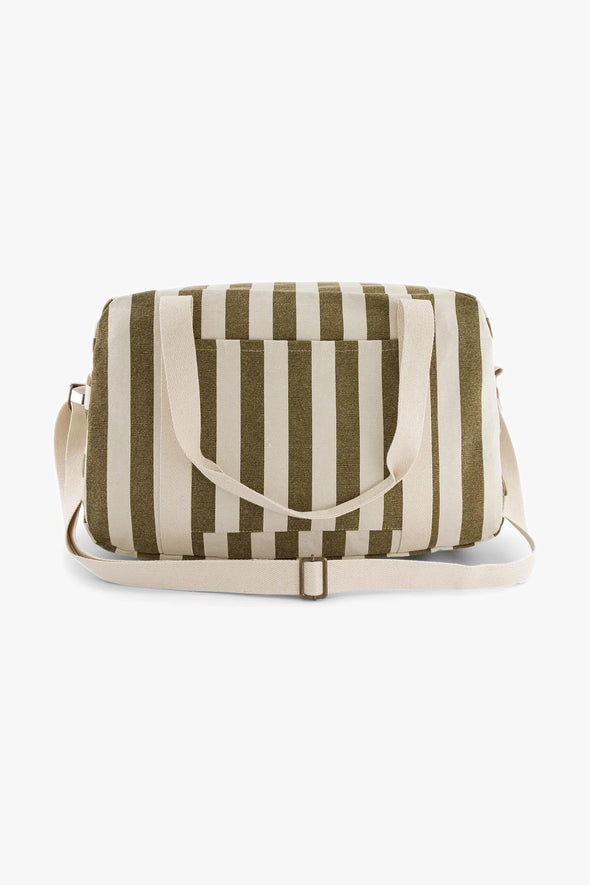 Raphael Weekend Bag Stripes Olive/Greige