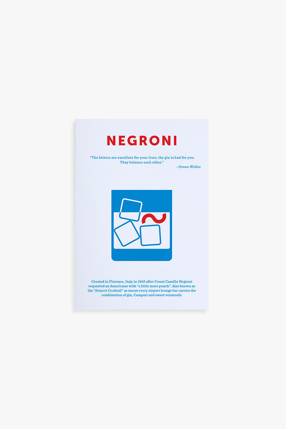 Negroni Cocktail Greeting Card