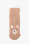 Fluffy Animal Socks Brown