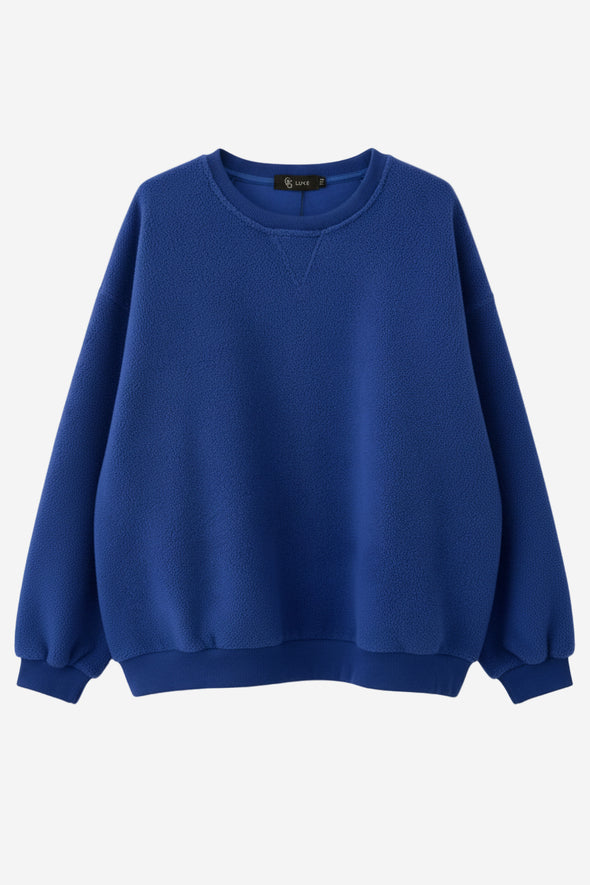 Liz Teddy Sweater Royal Blue