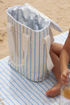 Drinks Cooler Bag Le Weekend Mid Blue-Cream
