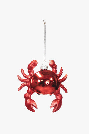 Xmas Hanger Glass Crab