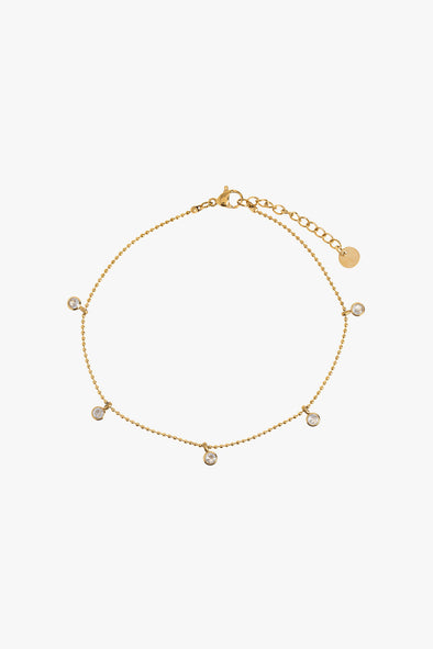 Anae Crystal Chain Anklet