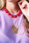 Bead Necklace - Red
