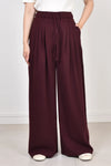 Delphine Pleated Trousers Burgundy