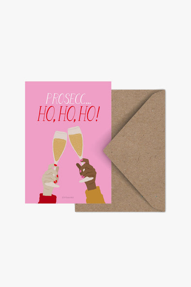 Prosecc-Ho-Ho Ho Postcard