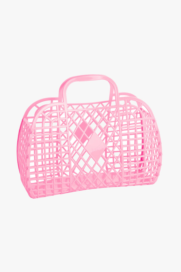 Retro Basket Jelly Bag Large Bubblegum Pink