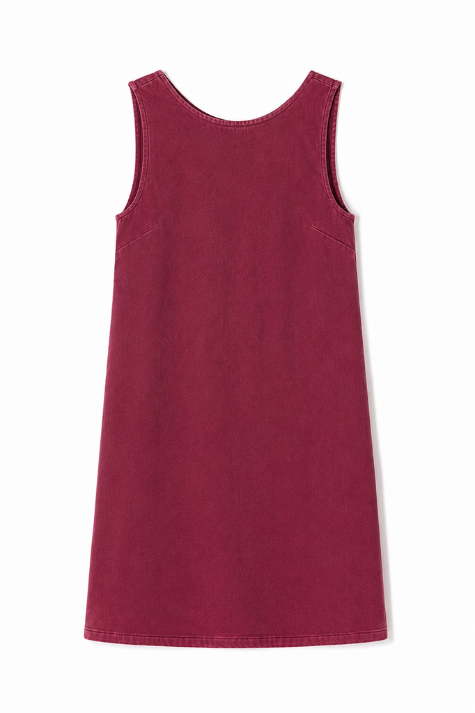 Jonna Denim Dress Bordeaux
