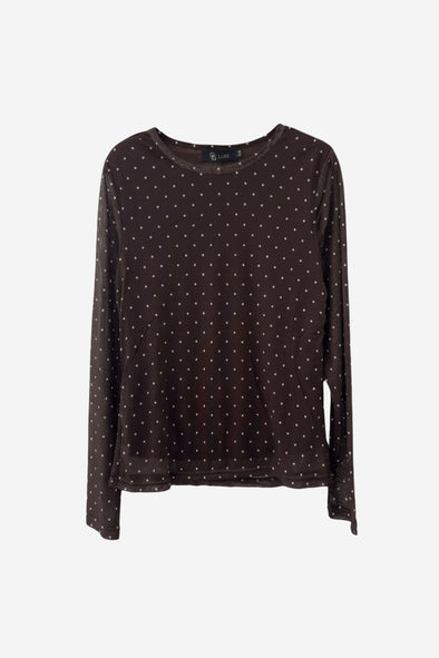 June Mesh Top Chocolat