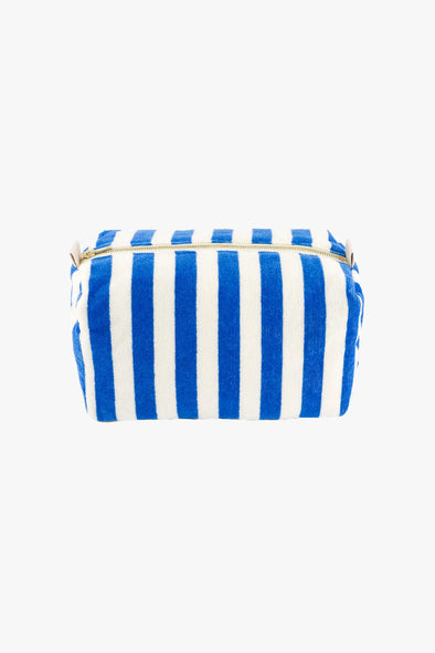 Vic Pouch Blue Striped Toilet Bag