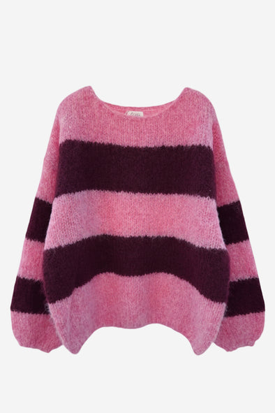 Viviane Pink Knit Stripes