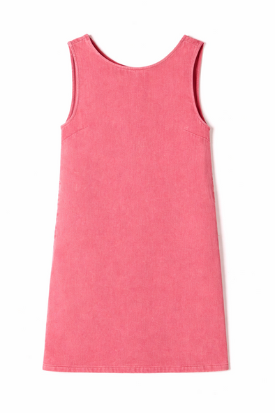 strapless open back dress Jonna Denim Dress Paloma Pink – Lily