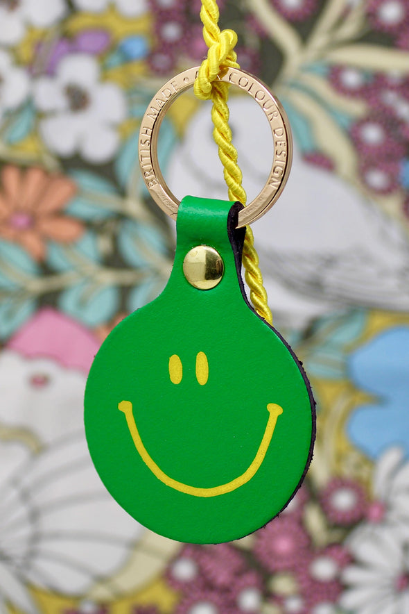 Smiley Key Fob Green