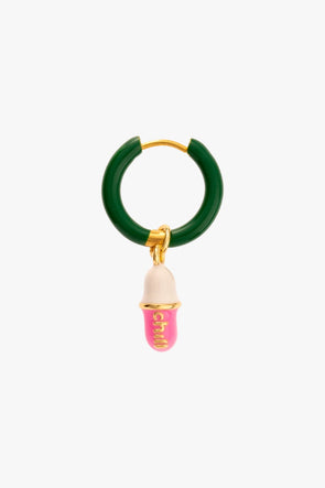 Chill Pill Single Earring Pink