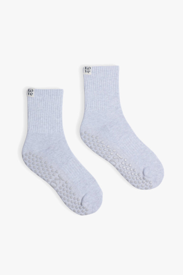 Les Basics Grip Socks Grey Melange