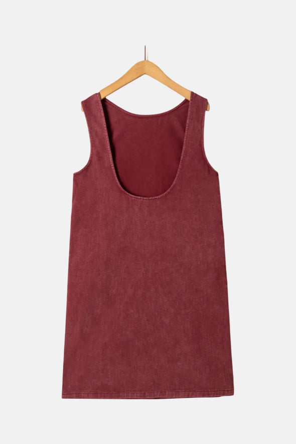 Castille Denim Sundress Bordeaux