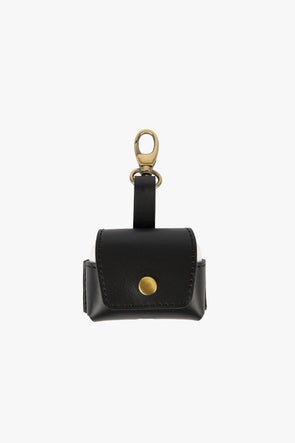Airpods Case Black Leather